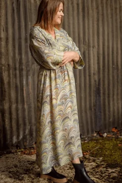 Marbled Green Abbi Dress