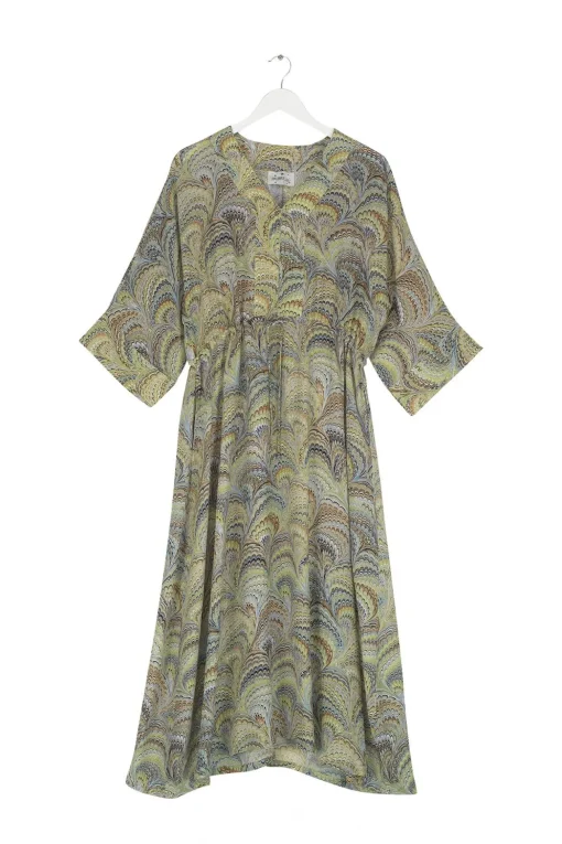 Marbled Green Abbi Dress