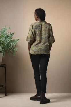 Marbled Green Pippa Top