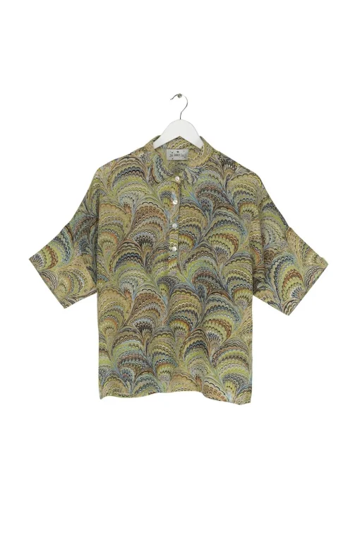 Marbled Green Pippa Top