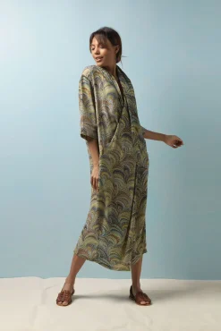 Marbled Green Rachel Dress