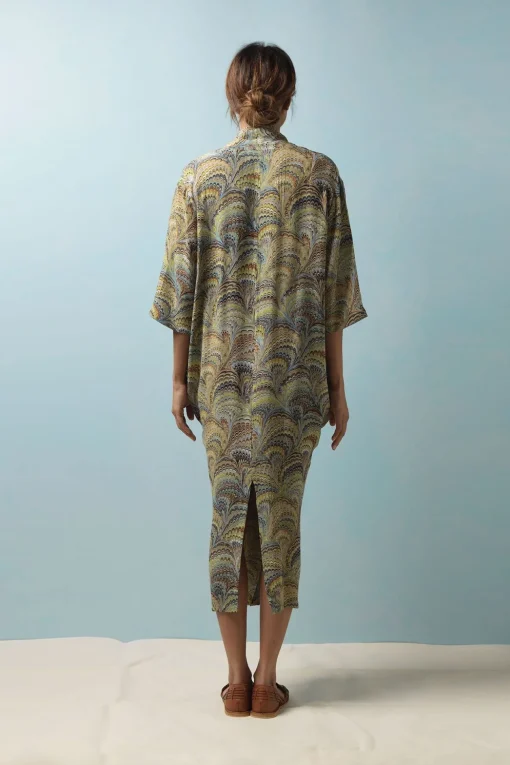 Marbled Green Rachel Dress