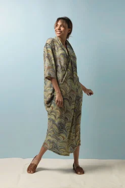Marbled Green Rachel Dress