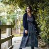 Marbled Indigo Abbi Dress