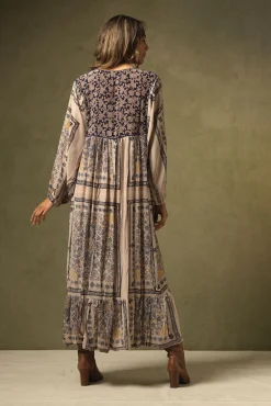 Mehndi Blue Boho Dress
