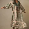 Mehndi Green Boho Dress