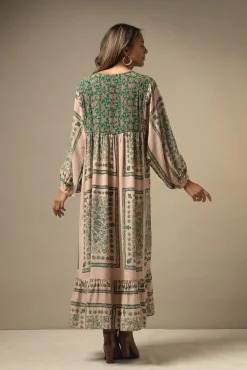 Mehndi Green Boho Dress