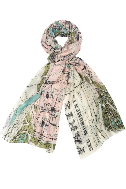 Paris Map Scarf