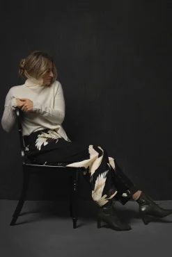 Stork Black Crepe Lounge Pants