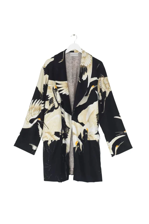 Stork Black Velvet Boyfriend Jacket