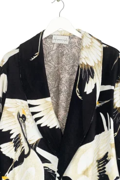 Stork Black Velvet Boyfriend Jacket