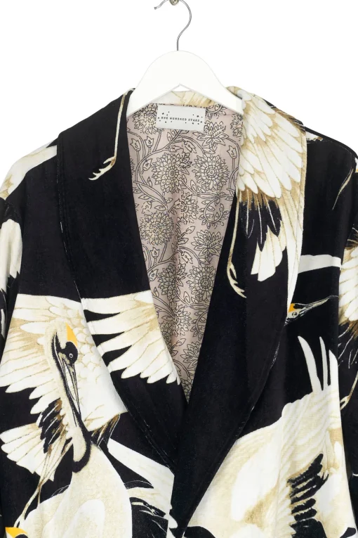 Stork Black Velvet Boyfriend Jacket
