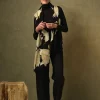 Stork Black Wool Scarf