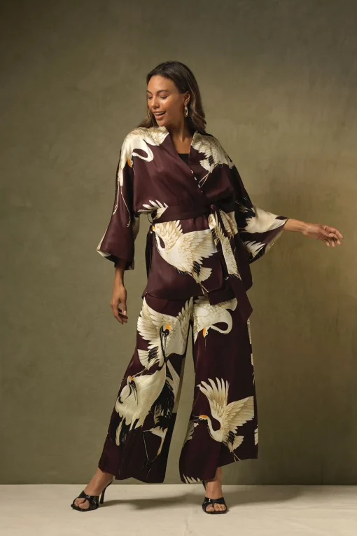 Stork Burgundy Palazzo Pant