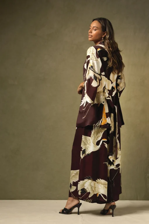 Stork Burgundy Palazzo Pant