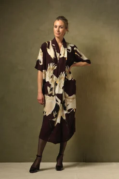 Stork Burgundy Rachel Dress