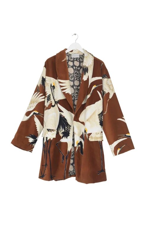 Stork Cigar Velvet Boyfriend Jacket