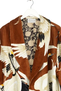 Stork Cigar Velvet Boyfriend Jacket