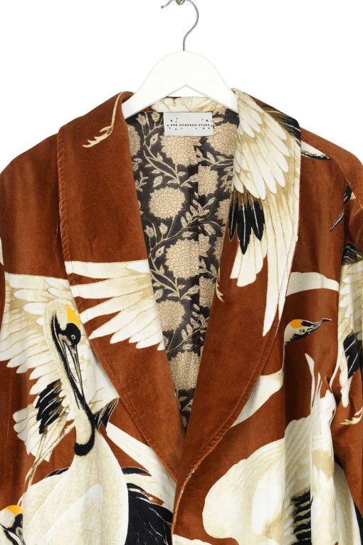 Stork Cigar Velvet Boyfriend Jacket