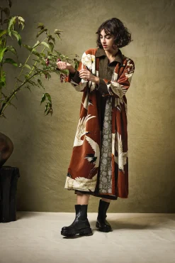 Stork Cigar Velvet Duster Coat