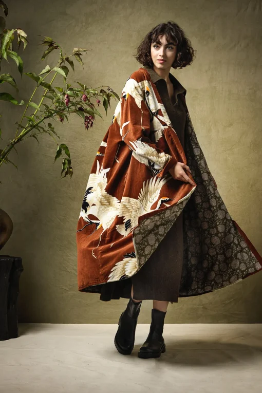 Stork Cigar Velvet Duster Coat