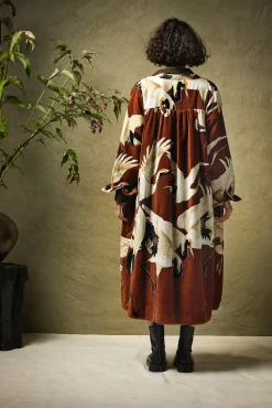 Stork Cigar Velvet Duster Coat