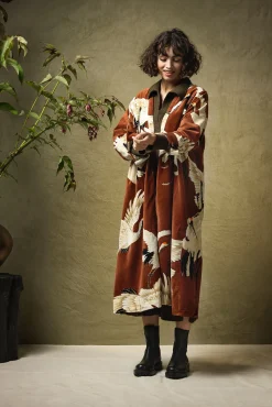 Stork Cigar Velvet Duster Coat