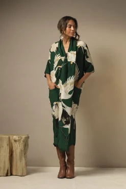 Stork Forest Green Rachel Dress