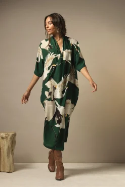 Stork Forest Green Rachel Dress