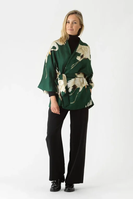 Stork Forest Green Wrap Jacket