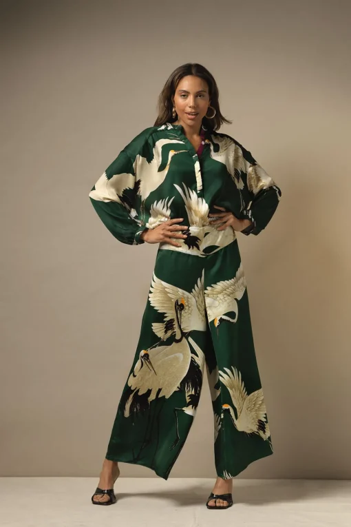 Stork Forest Palazzo Pant