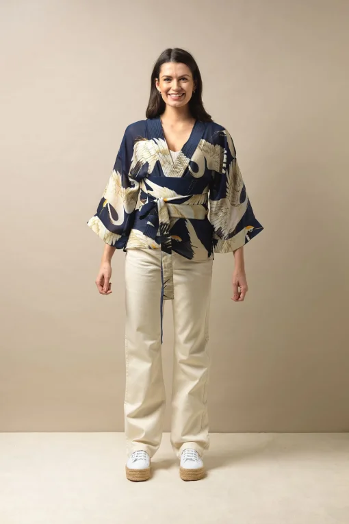 Stork Navy Obi Belt