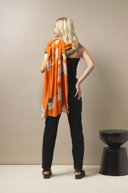 Stork Orange Scarf