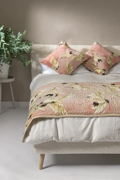 Stork Pink Velvet Throw