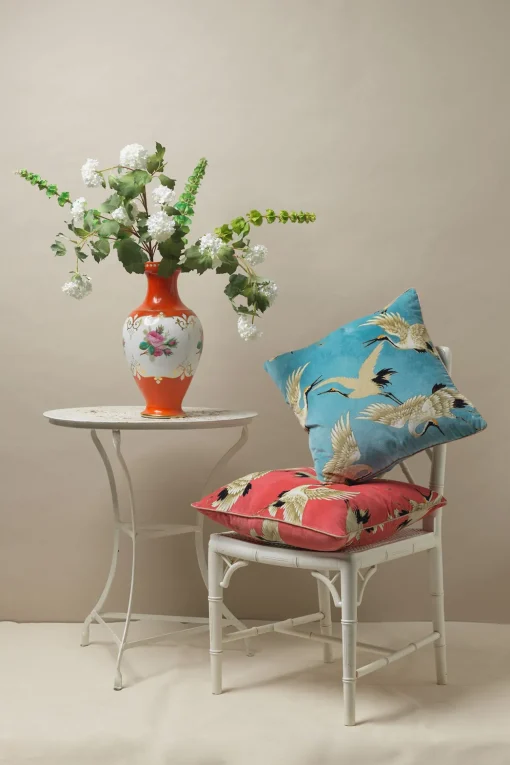 Stork Sky Square Velvet Cushion