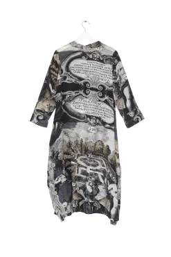 Sunburst Grey Asymmetric Dress