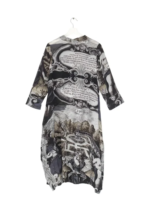 Sunburst Grey Asymmetric Dress