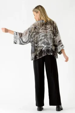 Sunburst Grey Kimono
