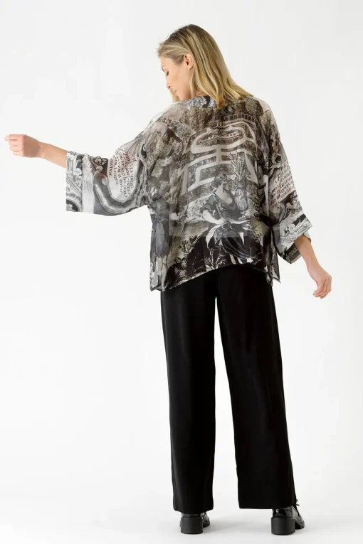 Sunburst Grey Kimono