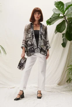 Sunburst Grey Kimono