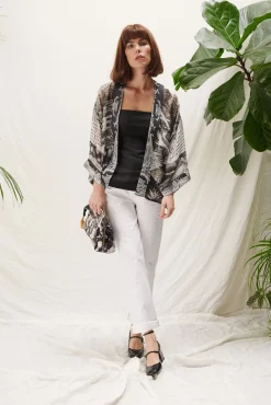 Sunburst Grey Kimono