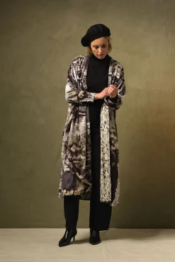 Sunburst Grey Velvet Duster