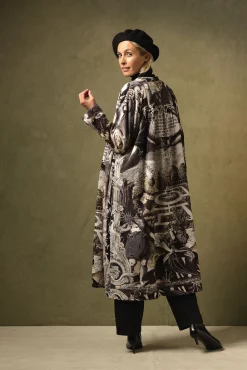 Sunburst Grey Velvet Duster