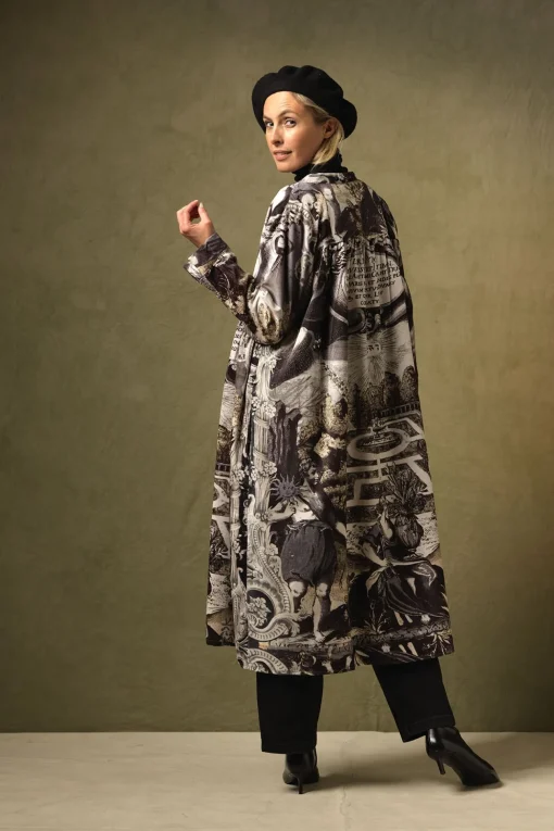 Sunburst Grey Velvet Duster