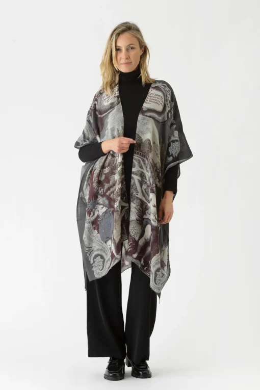 Sunburst Grey Wool Throwover