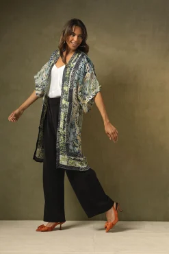 Tapestry Sea Midi Kimono