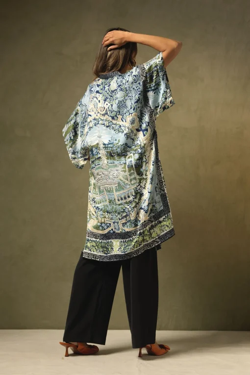 Tapestry Sea Midi Kimono