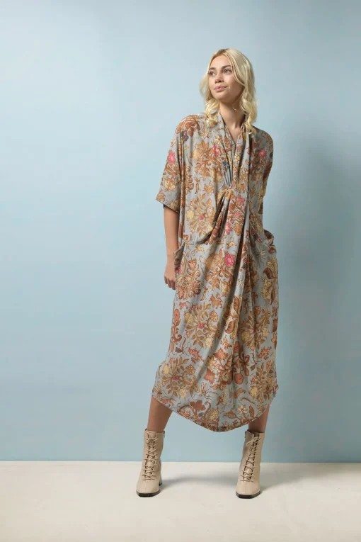 Tudor Rose Grey Rachel Dress
