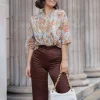 Tudor Rose Grey Rachel Top