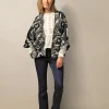 Vintage Damask Black Crepe Kimono